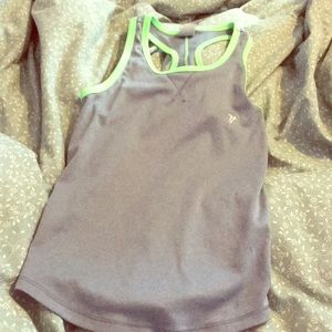 Neon green and gray tank top